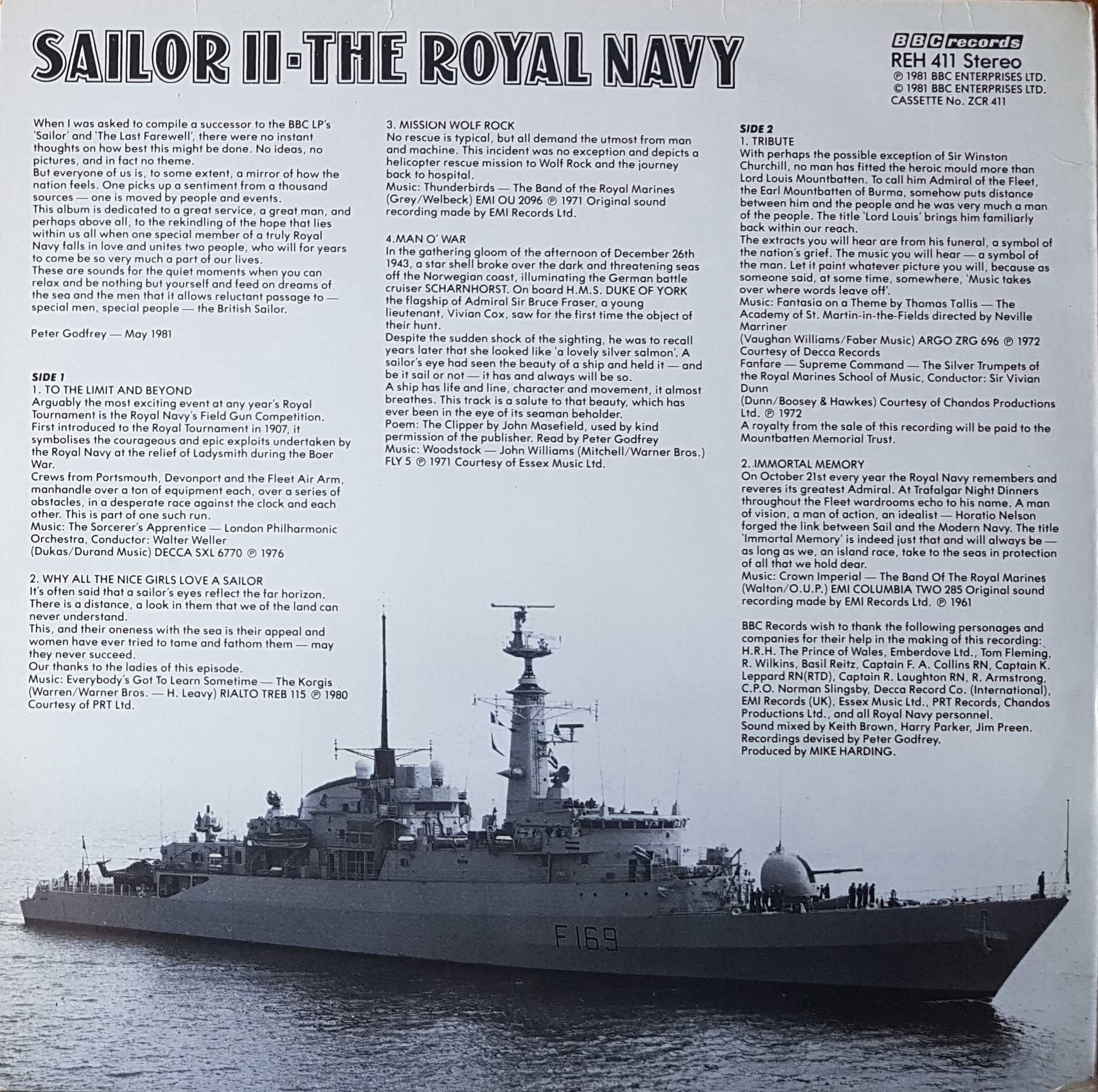 Picture of REH 411 Sailor II - The royal navy by artist Various from the BBC records and Tapes library